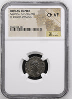 Salonina (AD 254–268) Roman Empire BI Double-Denarius NGC Ch VF