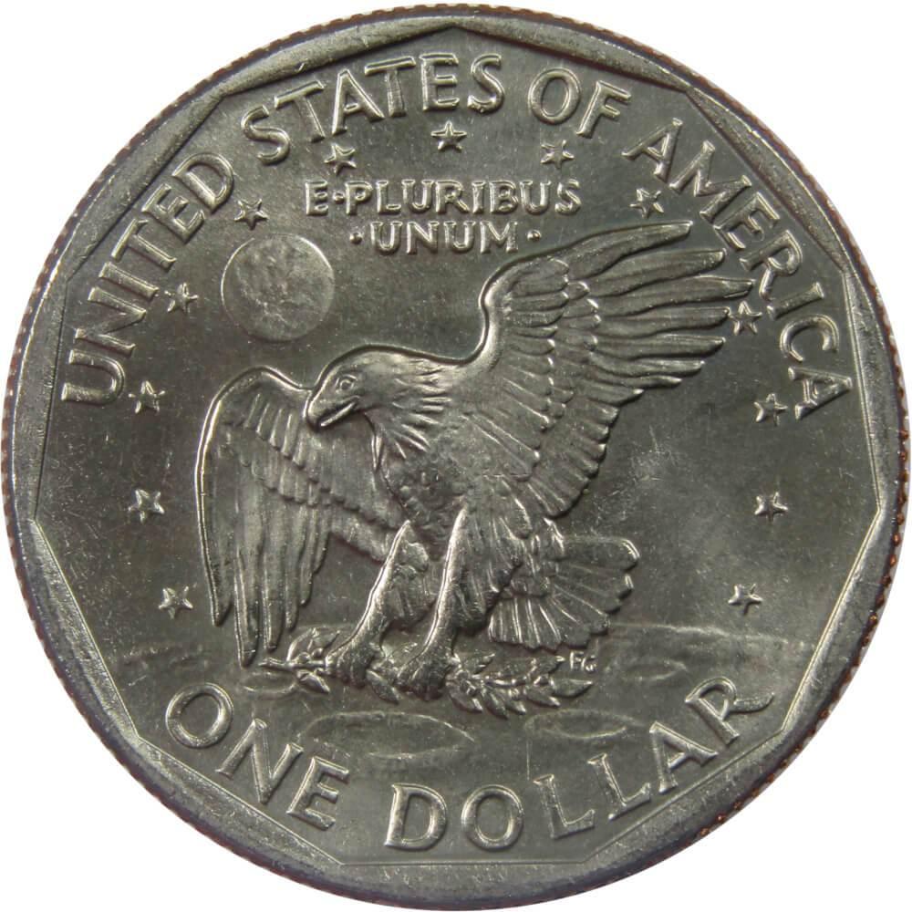 1999-D Susan B. Anthony Dollar – Uncirculated reverse representative stock photograph