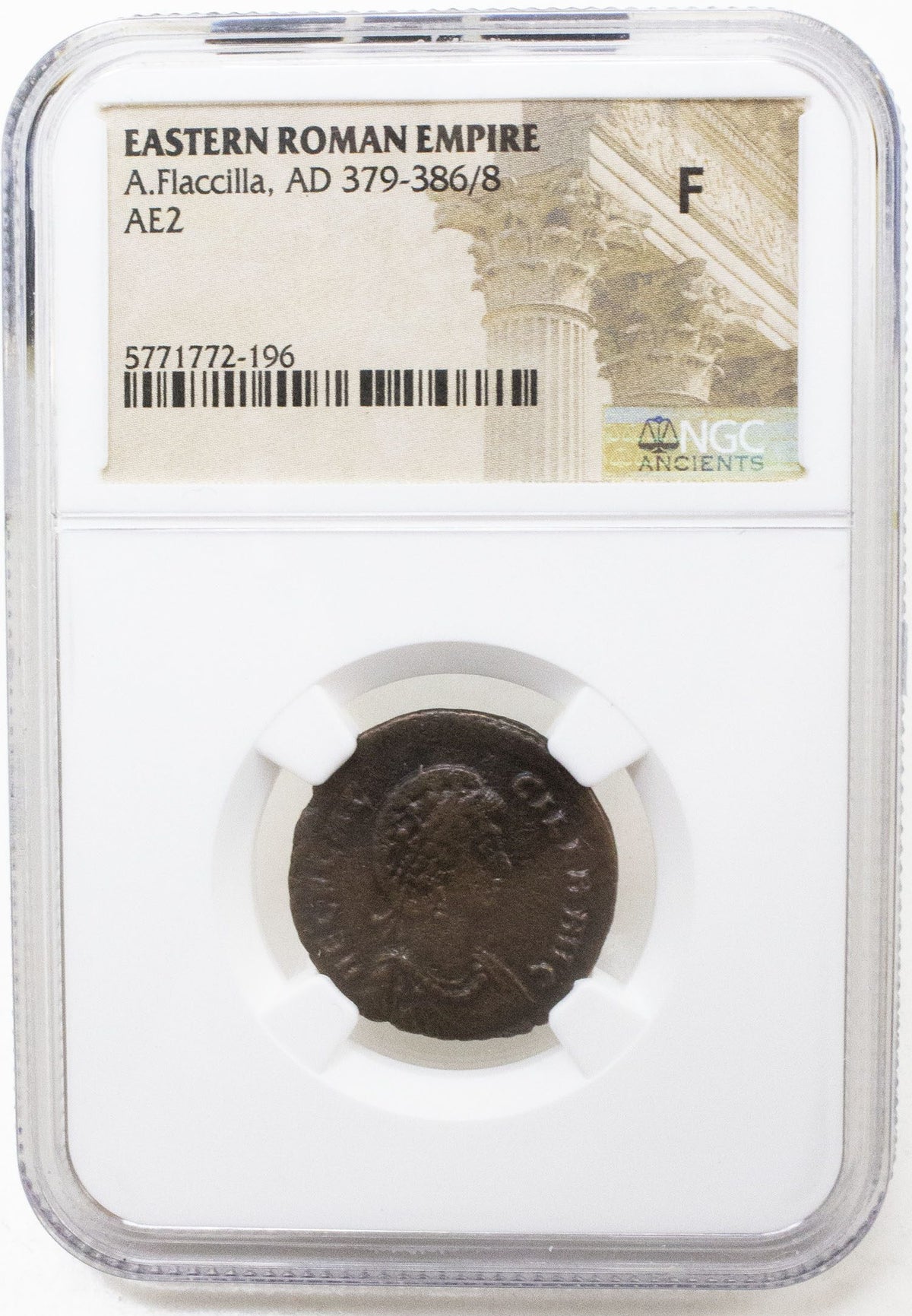 Aelia Flacilla AE2 AD 379-386 NGC F Ancient Roman Coin — image 4