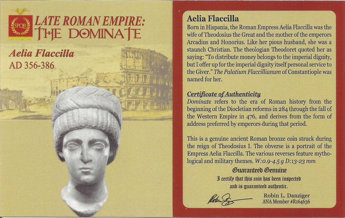 Aelia Flacilla AE4 Nummus AD 379-386 NGC F Ancient Roman Coin — image 3