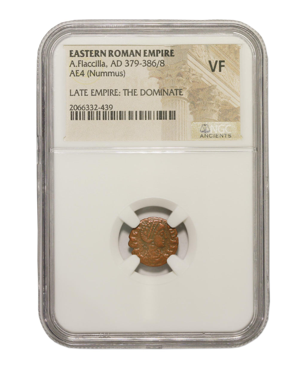 Aelia Flacilla AE4 Nummus AD 379-386 NGC VF Ancient Roman Coin — image 2