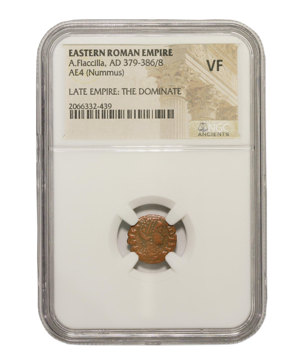 Aelia Flacilla AE4 Nummus AD 379-386 NGC VF Ancient Roman Coin — image 2