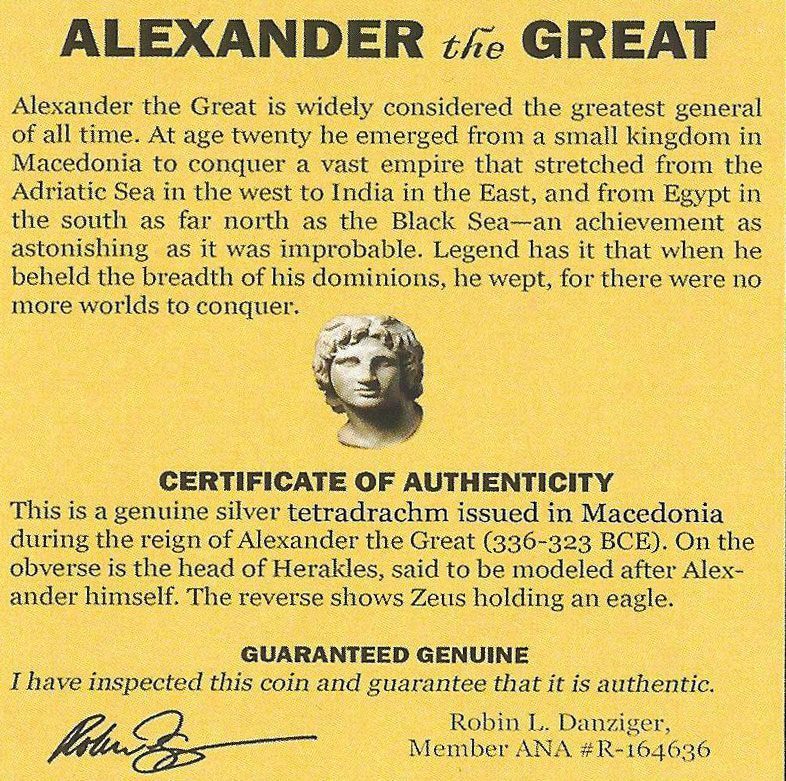 Alexander the Great Silver Tetradrachm (One-Coin Box) - image 5
