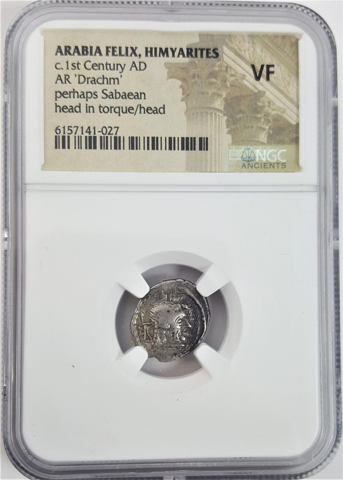 Arabia Felix Himyarites Silver Drachm 1st Century NGC VF Ancient