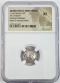 Arabia Felix Himyarites Silver Drachm 1st Century NGC XF Ancient