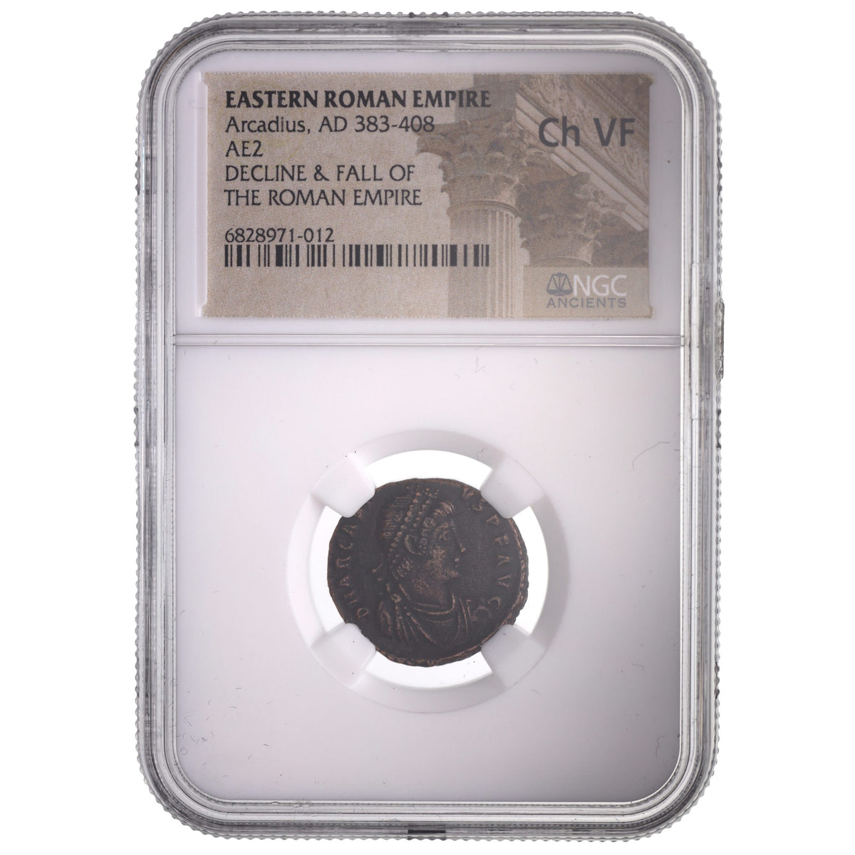 Arcadius AE2 AD 383-408 NGC CH-VF Ancient Roman Coin