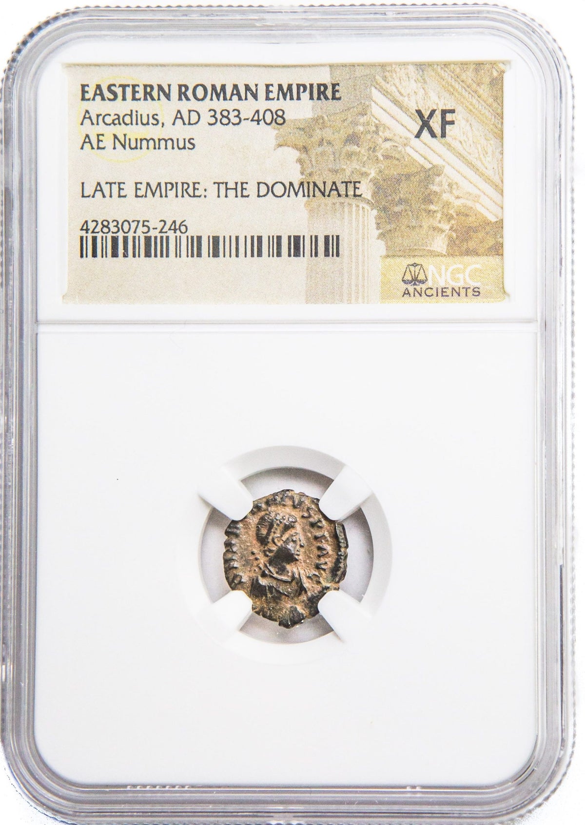 Arcadius AE4 Nummus AD 383-408 NGC XF Ancient Roman Coin — image 4