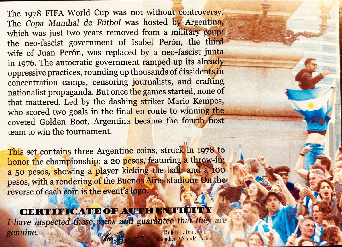 Argentina ’78: A Set of Three 1978 World Cup Commemorative Coins - image 3