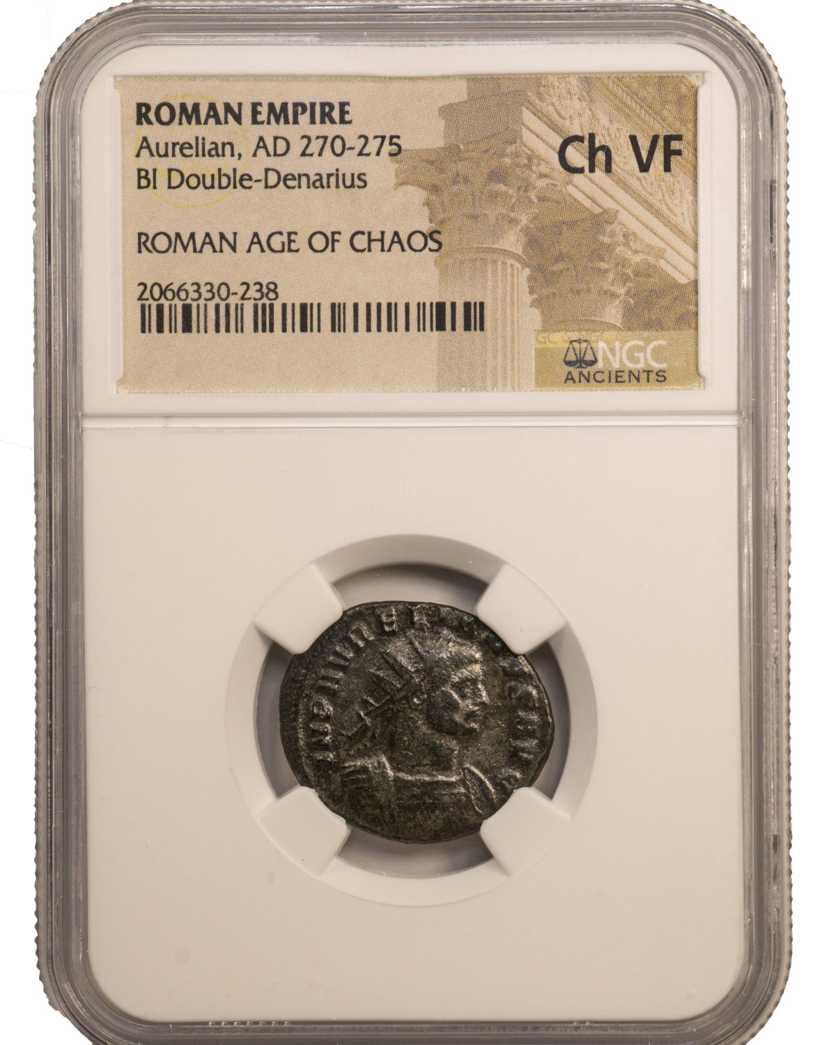 Aurelian Billon Double-Denarius AD 270-275 NGC CH-VF Ancient Roman Coin