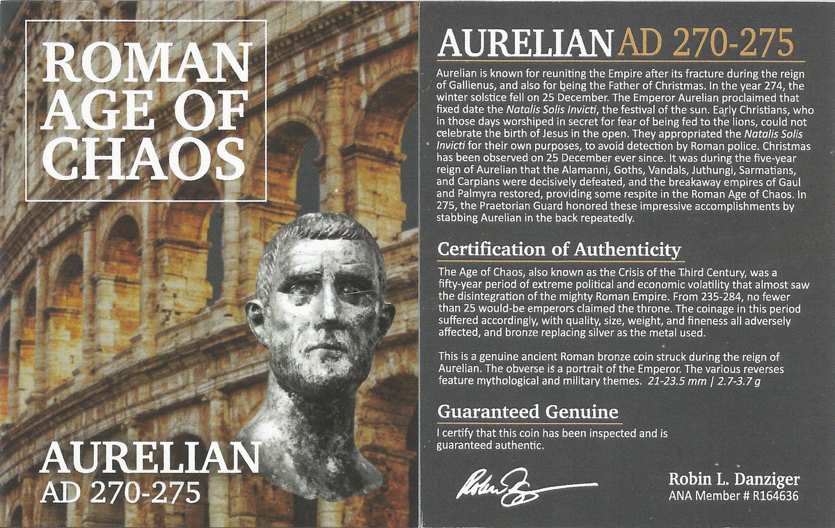 Aurelian (AD 270–275) Roman Empire AE Antoninianus NGC F representative stock photograph 4