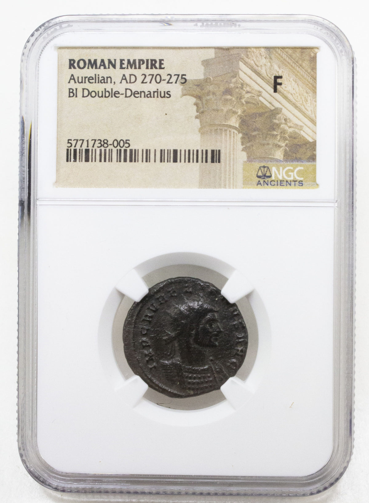 Aurelian (AD 270–275) Roman Empire AE Antoninianus NGC F representative stock photograph 2