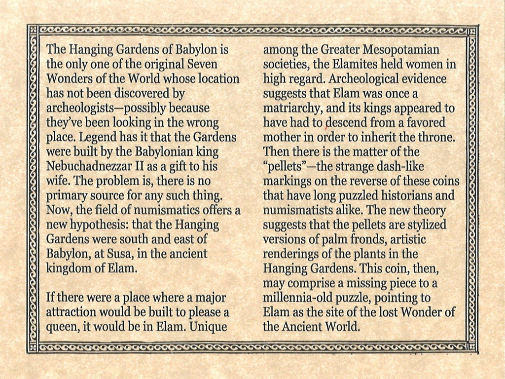 Lost Wonder of the Ancient World Coin of the Hanging Gardens of Babylon (Clear - image 4
