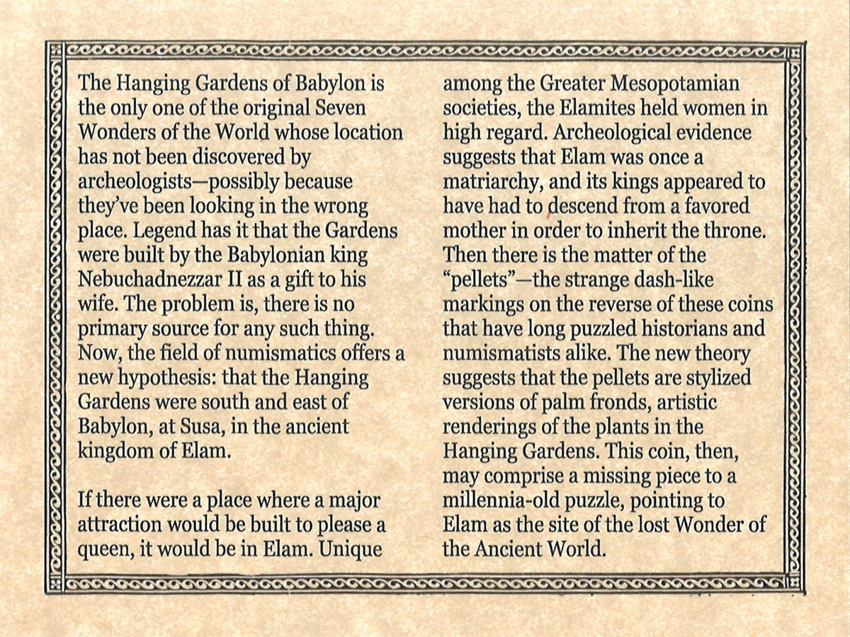 Lost Wonder of the Ancient World Coin of the Hanging Gardens of Babylon (Clear - image 4