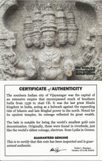 World’s Smallest Gold Coin: Bele of Vijayanagara (Clear Box) - image 4