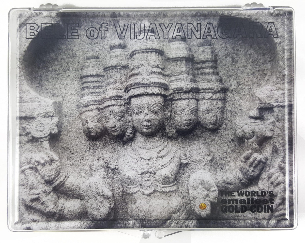 World’s Smallest Gold Coin: Bele of Vijayanagara (Clear Box)