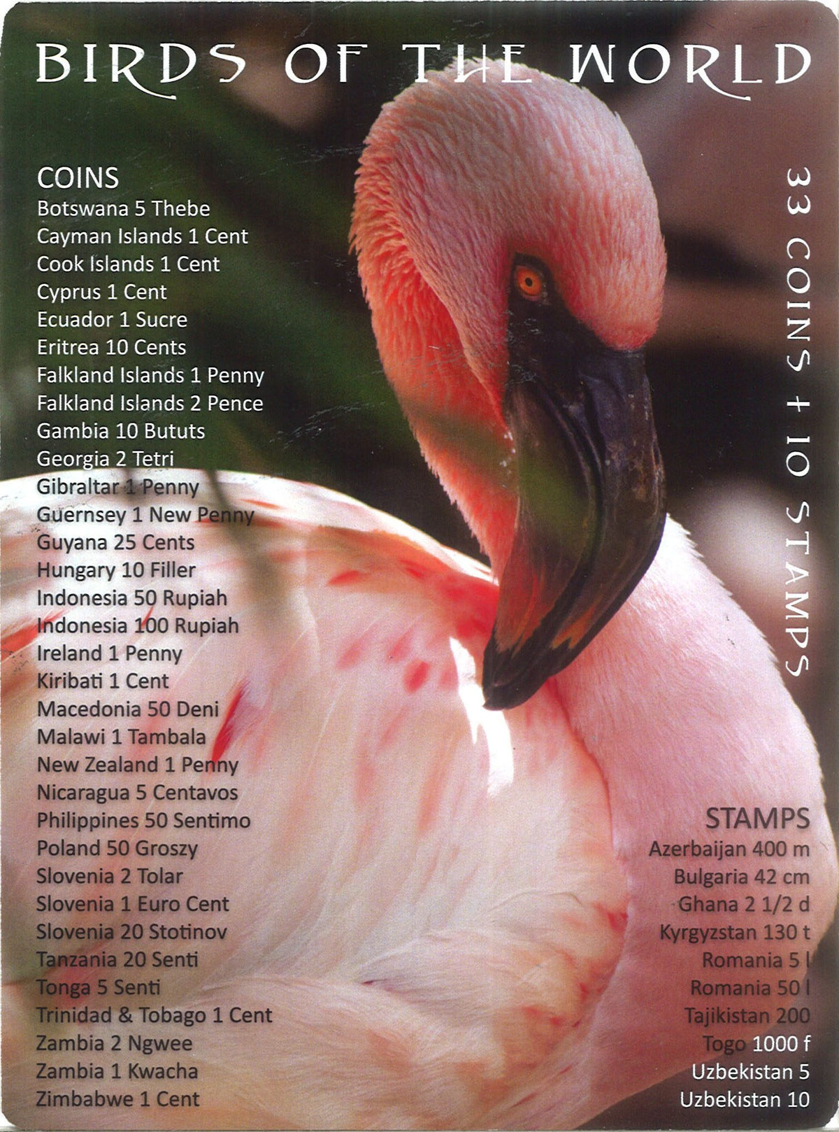 Bird Coins of the World: A Set of 33 Coins and 10 Stamps - image 3