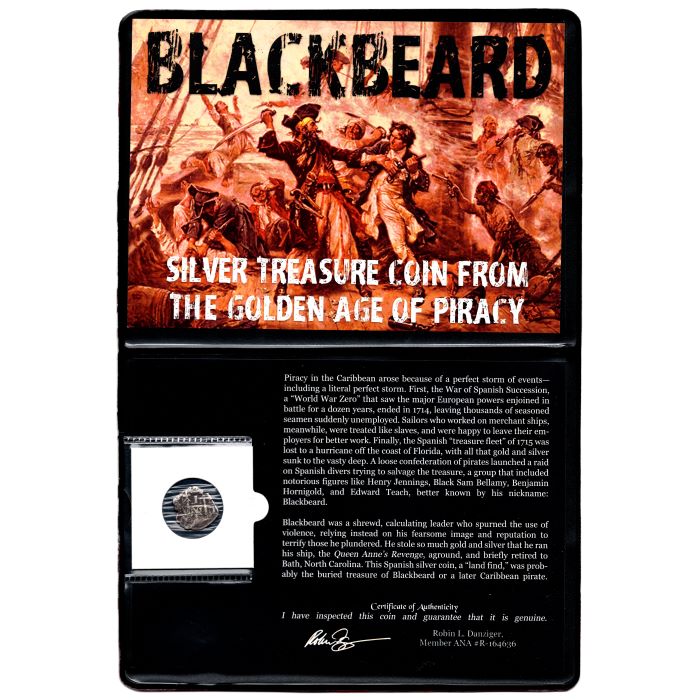 Blackbeard: Silver Treasure Coin from the Golden Age of Piracy (1 Real Album) - image 2