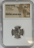 Caracalla AR Denarius AD 198-217 Issue as Caesar NGC CH-F Ancient Roman Coin