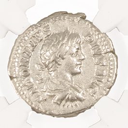 Caracalla AR Denarius AD 198-217 NGC VF Ancient Roman Coin — image 2