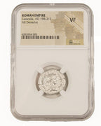 Caracalla AR Denarius AD 198-217 NGC VF Ancient Roman Coin — image 4