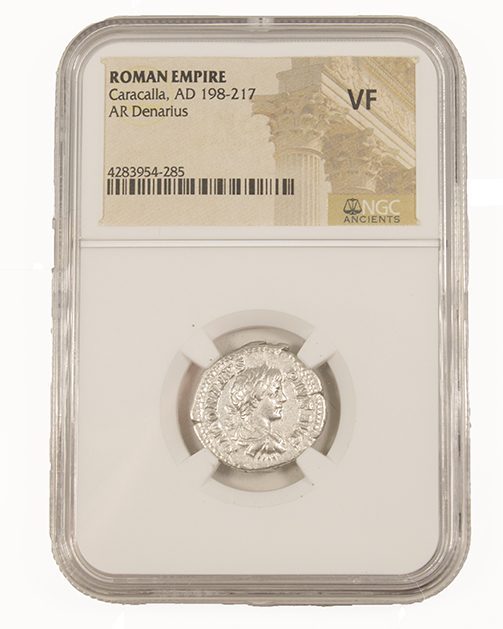 Caracalla AR Denarius AD 198-217 NGC VF Ancient Roman Coin