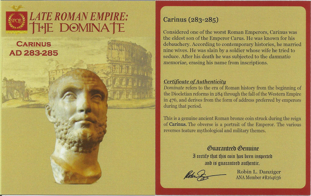 Carinus BI Aurelianianus AD 283-285 Roman Age of Chaos NGC CH-VF Coin — image 2