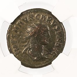 Carus (AD 282–283) Roman Empire AE Antoninianus NGC F representative stock photograph 3