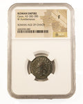 Carus (AD 282–283) Roman Empire AE Antoninianus NGC F representative stock photograph