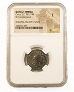 Carus (AD 282–283) Roman Empire AE Antoninianus NGC F representative stock photograph 2