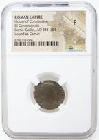 Constantius Gallus Billon Coin AD 351-354 NGC F Ancient Roman Coin — image 5