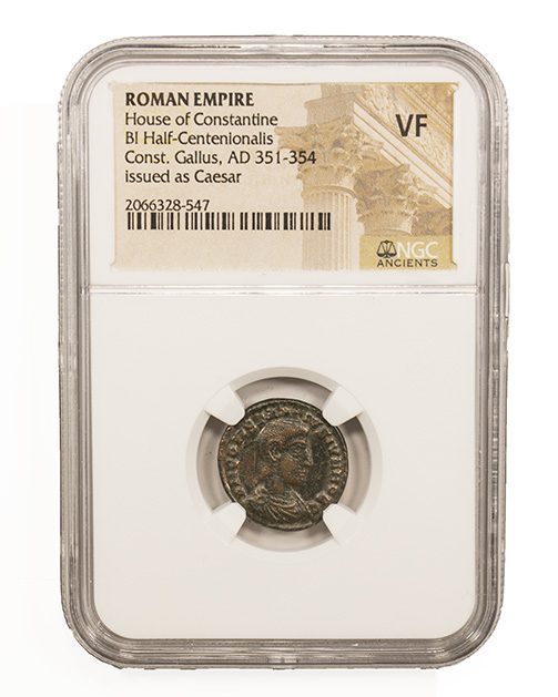 Constantius Gallus Billon Coin AD 351-354 NGC VF Ancient Roman Coin — image 4