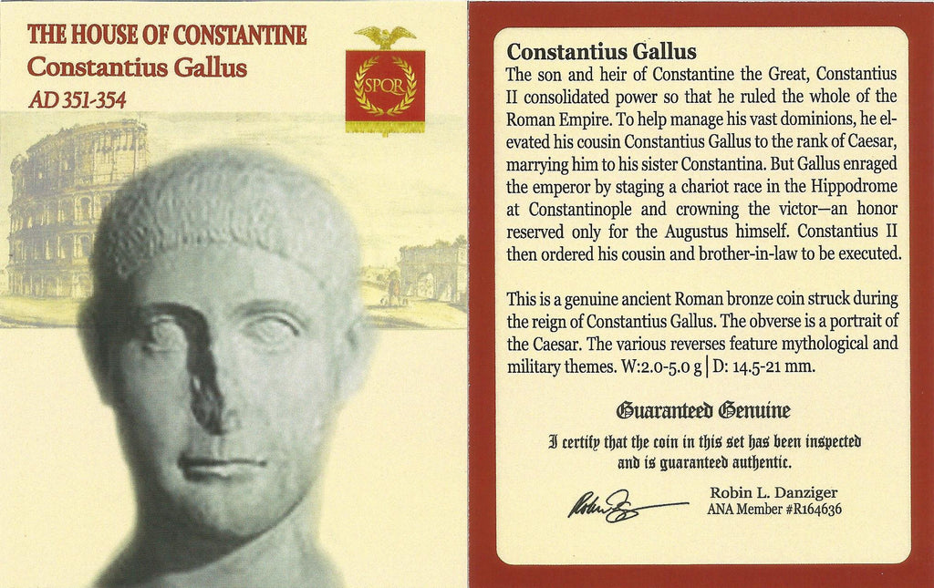 Constantius Gallus BI Centenionalis AD 351-354 NGC XF Ancient Roman Coin — image 3
