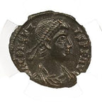Constans Late Roman Bronze Coin AD 337-350 NGC AU Ancient — image 2
