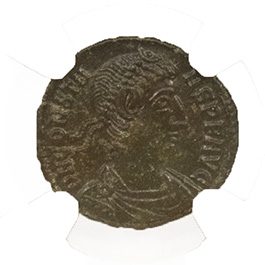Constans Late Roman Bronze Coin AD 337-350 NGC CH-AU Ancient — image 2