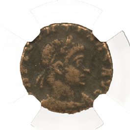 Constans Late Roman Bronze Coin AD 337-350 NGC F Ancient — image 2