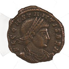 Constans Late Roman Bronze Coin AD 337-350 NGC XF Ancient — image 2