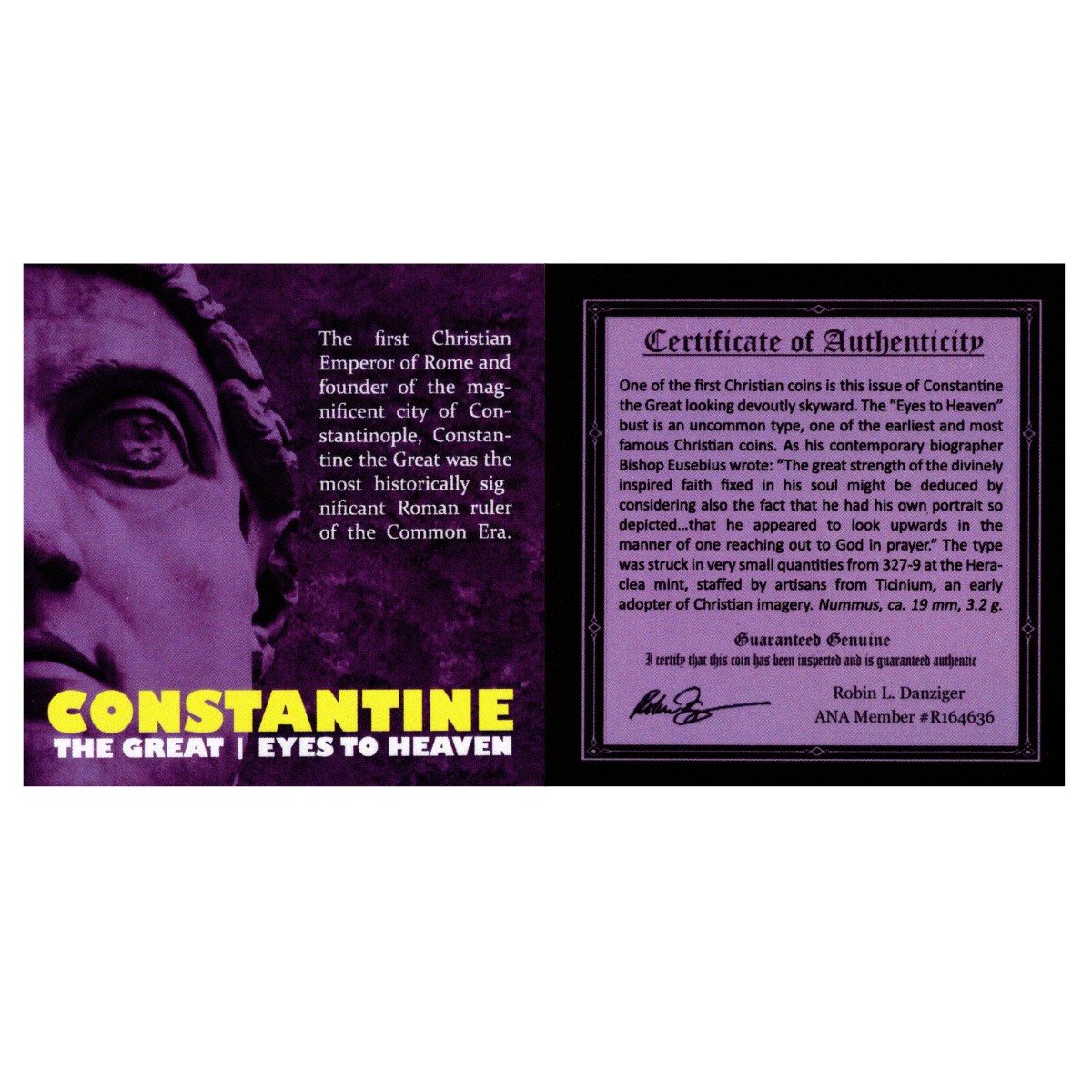Constantine the Great: “Eyes to Heaven” Coin (One-Coin Box) - image 3