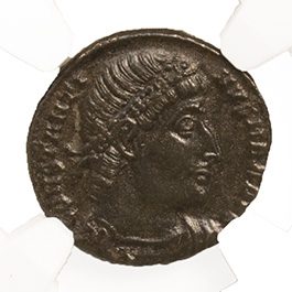 Constantine I (AD 272–337) Roman Empire AE3/AE4 Nummus NGC AU representative stock photograph 3