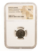 Constantine I (AD 272–337) Roman Empire AE3/AE4 Nummus NGC AU representative stock photograph 2