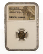 Constantine I Bronze Nummus AD 307-337 NGC F Ancient Roman Coin