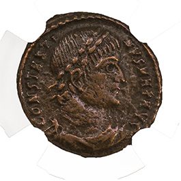 Constantine I (AD 272–337) Roman Empire AE3/AE4 Nummus NGC VF representative stock photograph 3