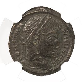 Constantine I (AD 272–337) Roman Empire AE3/AE4 Nummus NGC XF representative stock photograph 3