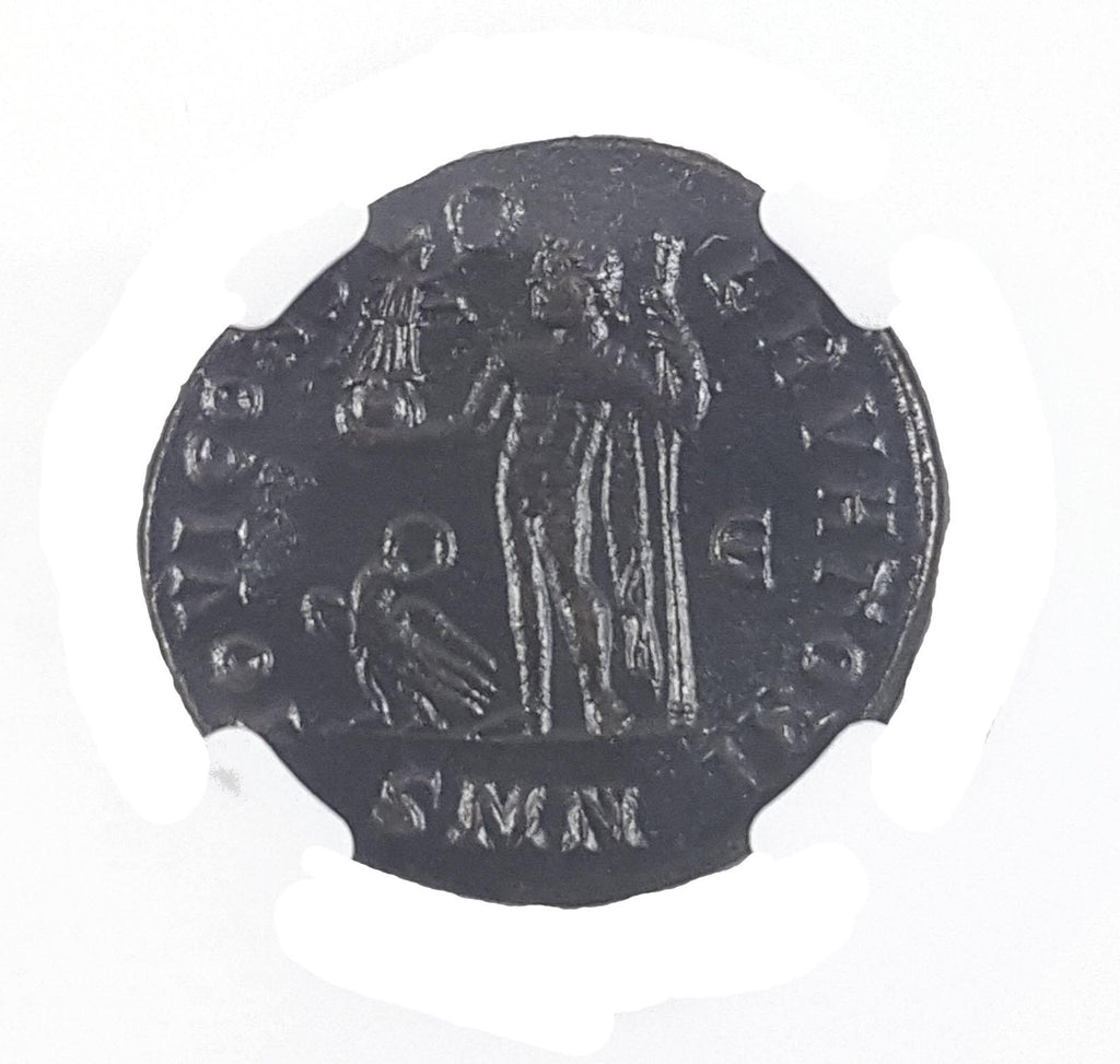 Constantine I (AD 272–337) Roman Empire AE Jovi Conservatori NGC XF representative stock photograph 4