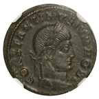 Constantine II Bronze Nummus AD 337-340 NGC AU Ancient Roman Coin — image 2