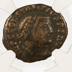 Constantius I AE Quarter-Nummus AD 305-306 NGC F Ancient Roman Coin — image 2