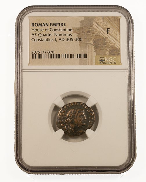 Constantius I AE Quarter-Nummus AD 305-306 NGC F Ancient Roman Coin — image 4