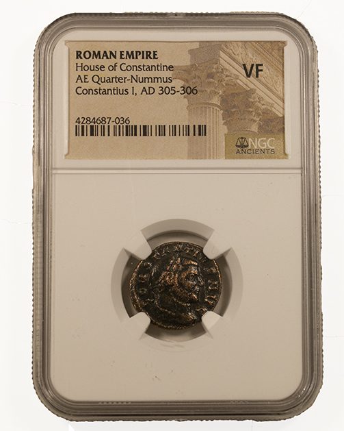Constantius I AE Quarter-Nummus AD 305-306 NGC VF Ancient Roman Coin — image 4