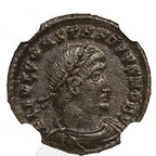 Constantius II AE Nummus AD 337-361 NGC AU Ancient Roman Coin — image 2