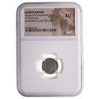 Constantius II AE Nummus AD 337-361 NGC AU Ancient Roman Coin