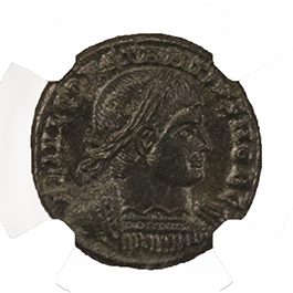 Constantius II AE Nummus AD 337-361 NGC CH-AU Ancient Roman Coin — image 2